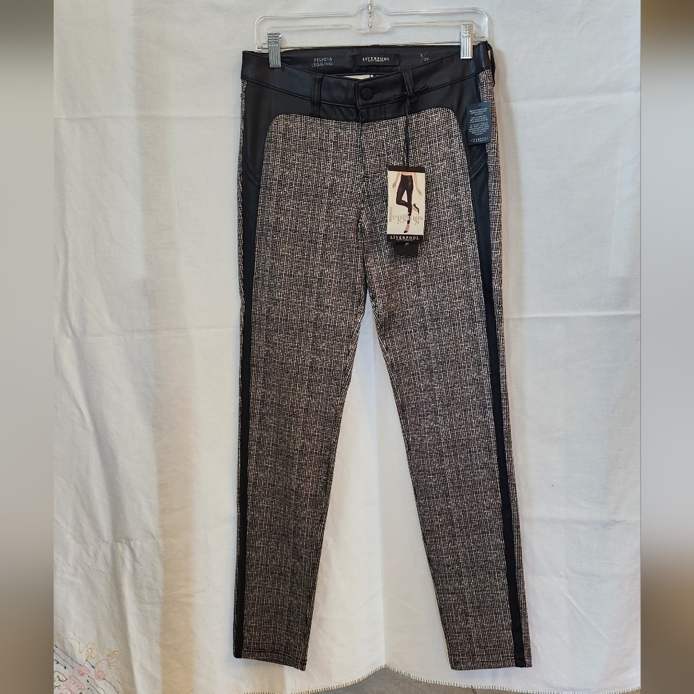 Liverpool Charcoal and Black Panel Leggings